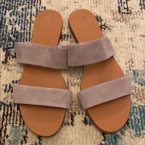 Vince Camuto suede slides
